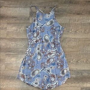 Kendall & Kylie Blue Paisley Mini Dress